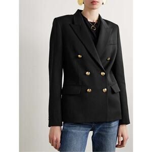 Nili Lotan Vira Double-Breasted Blazer Black - 2
